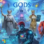 he new pantheon has arrived. In the electrifying arena of artificial intelligence, tech giants are the new "Gods of AI." This image captures the epic scale of the current AI landscape, with companies like Google (Gemini), OpenAI, Microsoft, and Nvidia vying for dominance. Who do you think will reign supreme in this modern Olympus? #GodsofAI #AI #ArtificialIntelligence #TechGiants #GoogleGemini #OpenAI #Microsoft #Nvidia #Meta #googluai